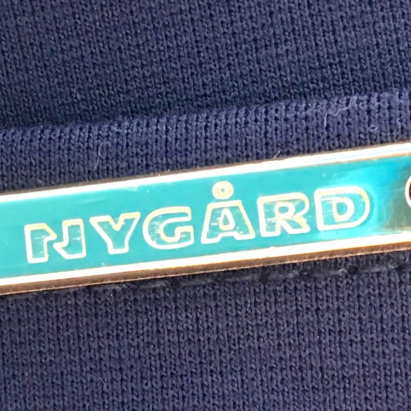 NWT Bianca Nygard Slims Dark Blue Jeggings With Gold Tone Details - Picture 1 of 8